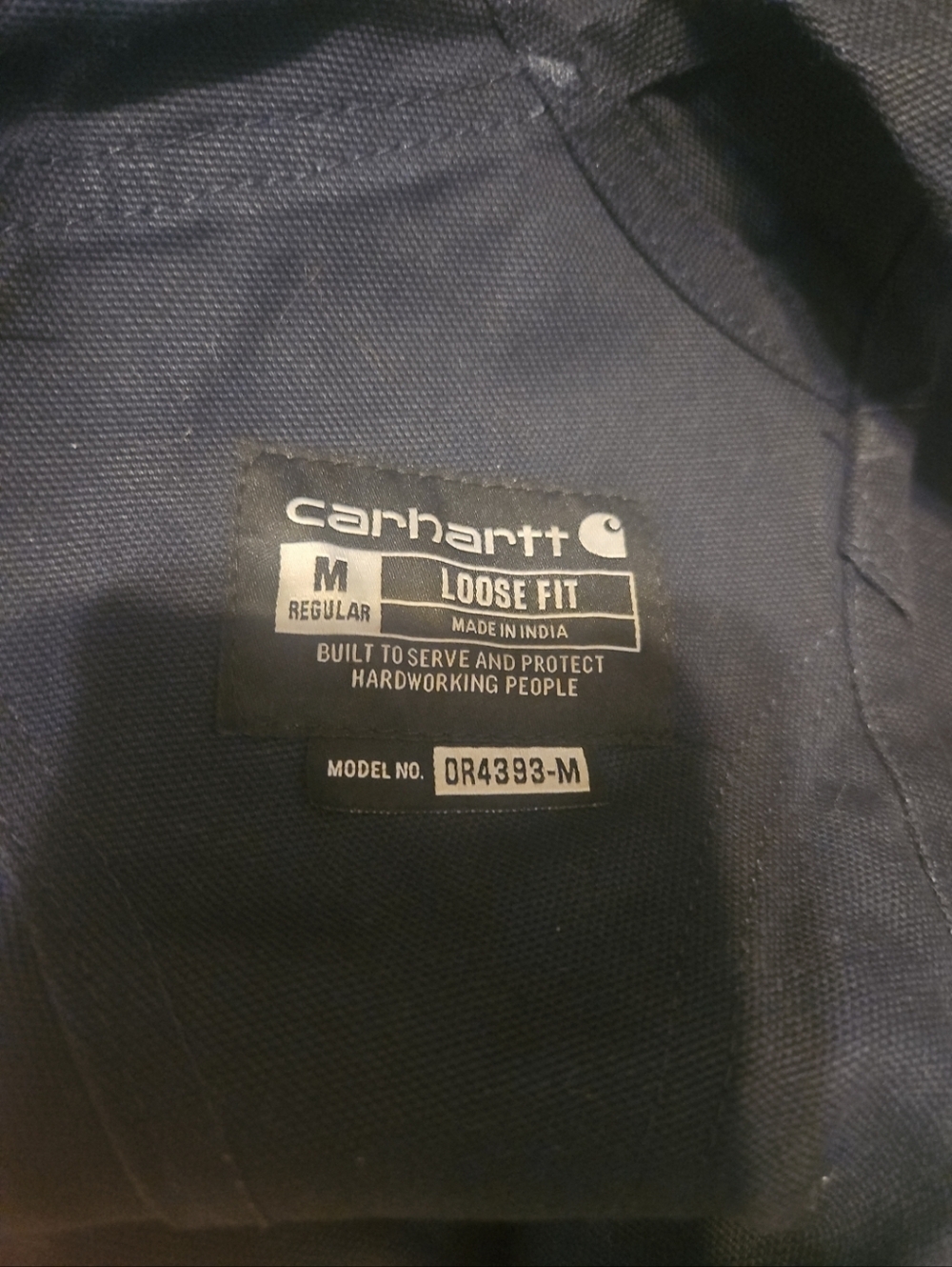 Carhartt Insulated Bib Overalls Mens M Dark Navy OR4393-M Loose Fit Worn Once - Picture 6 of 7